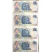 NEW ZEALAND 1990 . TEN 10 DOLLARS BANKNOTES . SHEET OF 4 . MINOR EDGE WEAR